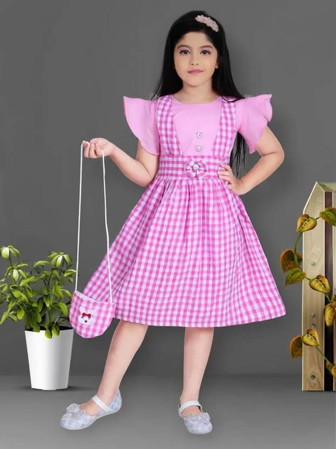 Aisha Indi Girls Midi/Knee Length Casual Dress