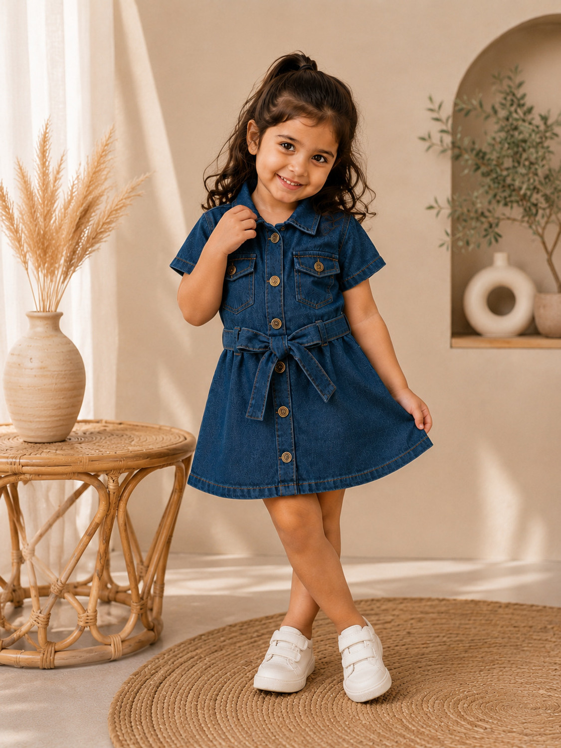 Image of P INTERNATIONAL Baby Girls Midi /Knee Length Festive /Wedding Dress