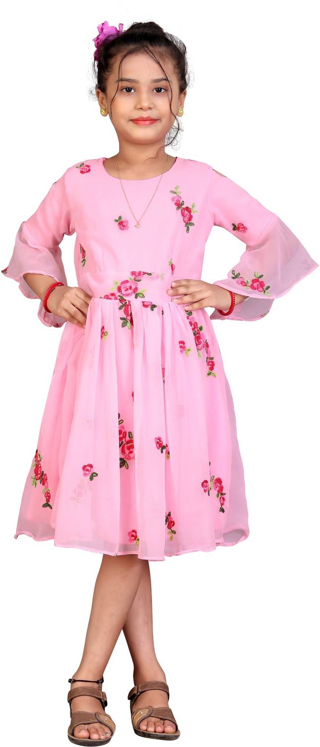 Apnisha Girls Midi/Knee Length Casual Dress