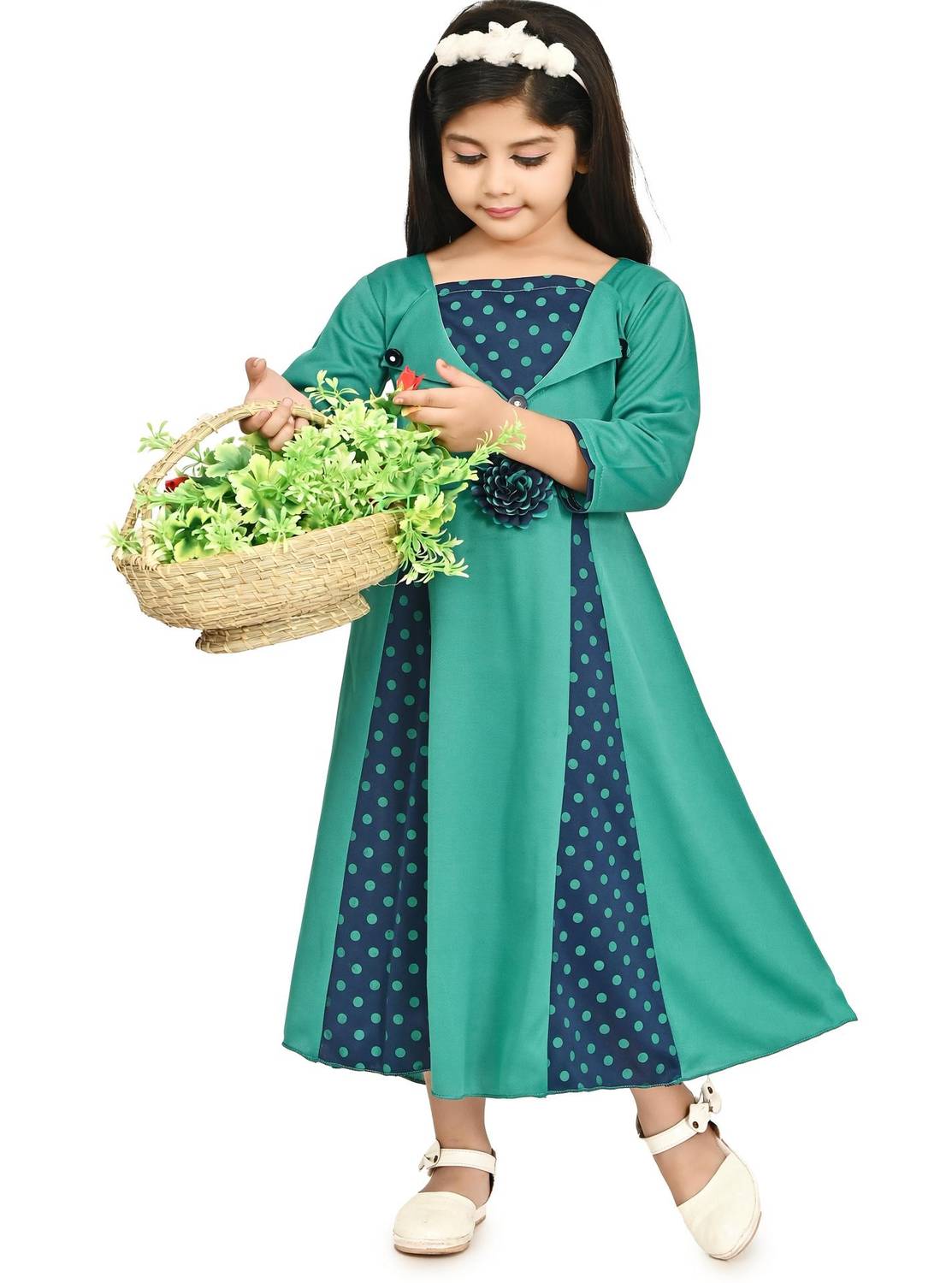 CHANDRIKA LIFESTYLE Girls Calf Length Party Dress