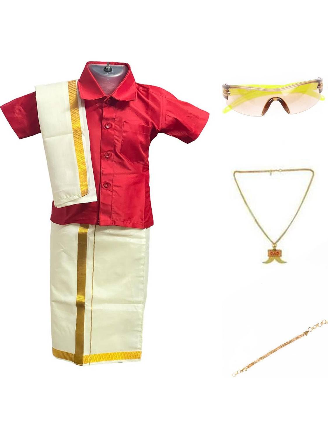 bhandari fashion Boys Formal Shirt & Dhoti Set