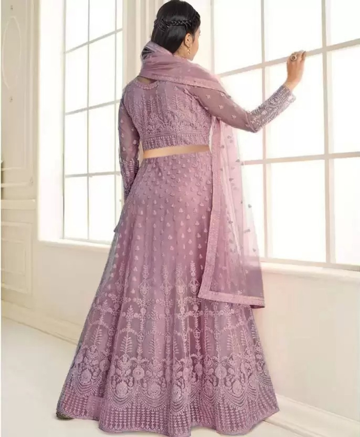 Image of Gheludi Girls Lehenga Choli Ethnic Wear Embroidered Lehenga, Choli and Dupatta Set