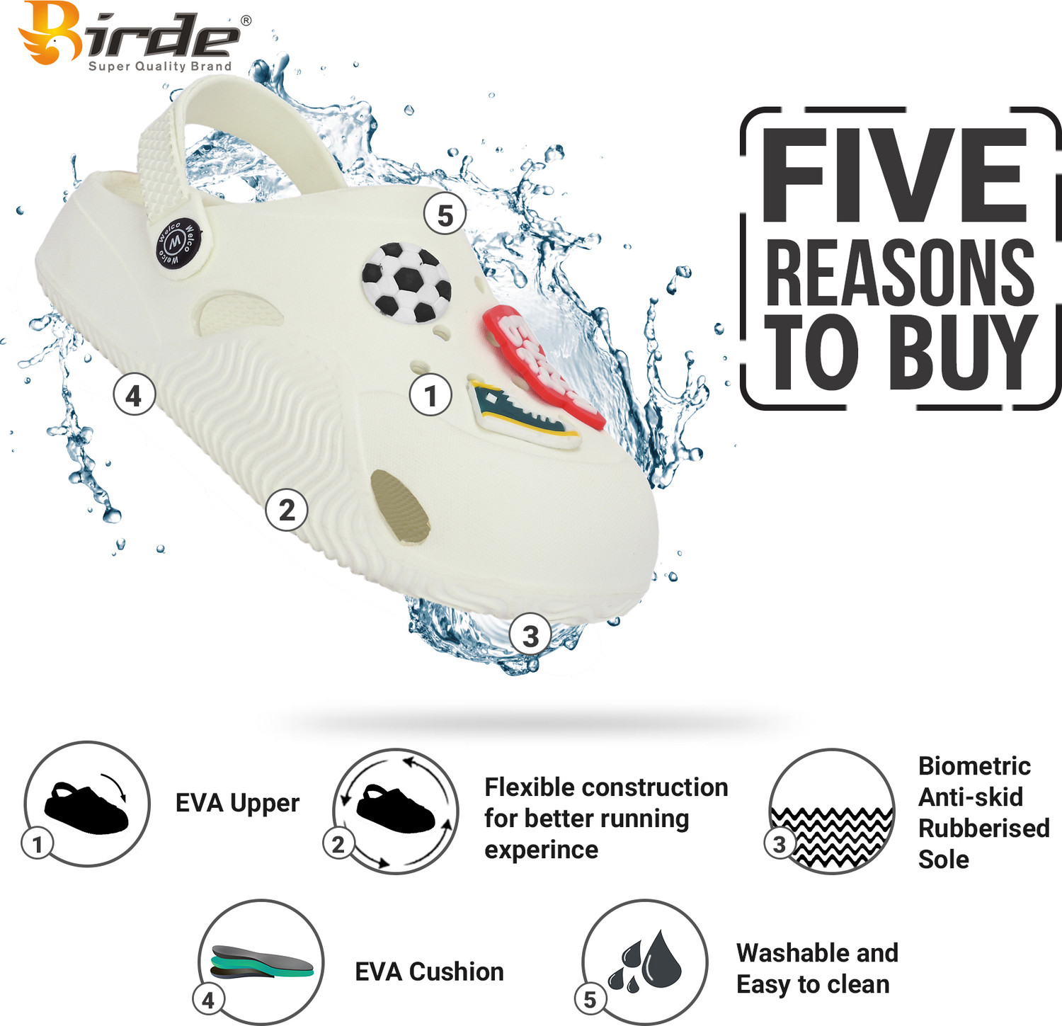 Image of Birde Boys & Girls Slip on Clogs