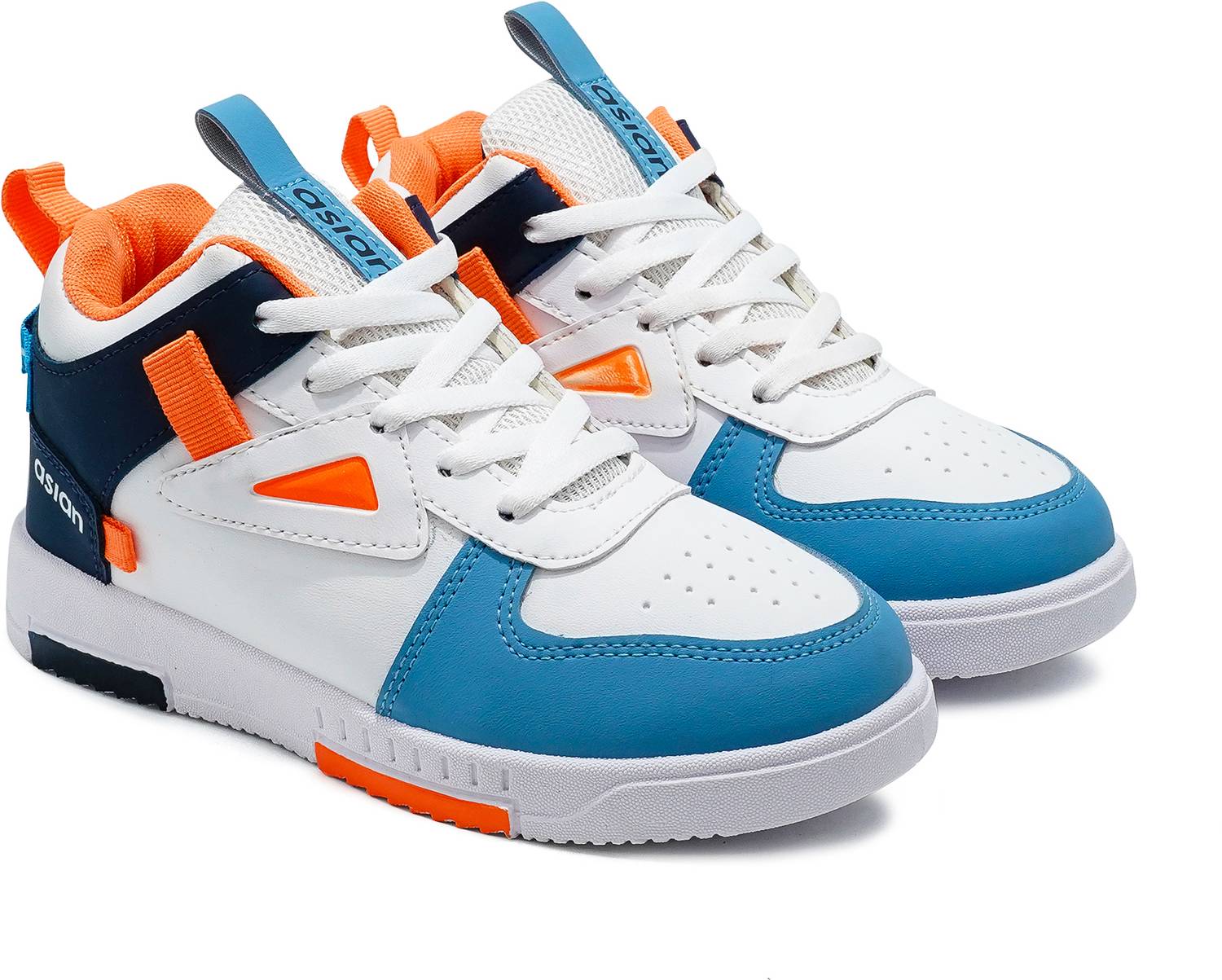 Asian Boys White Lace Sneakers - Image 4
