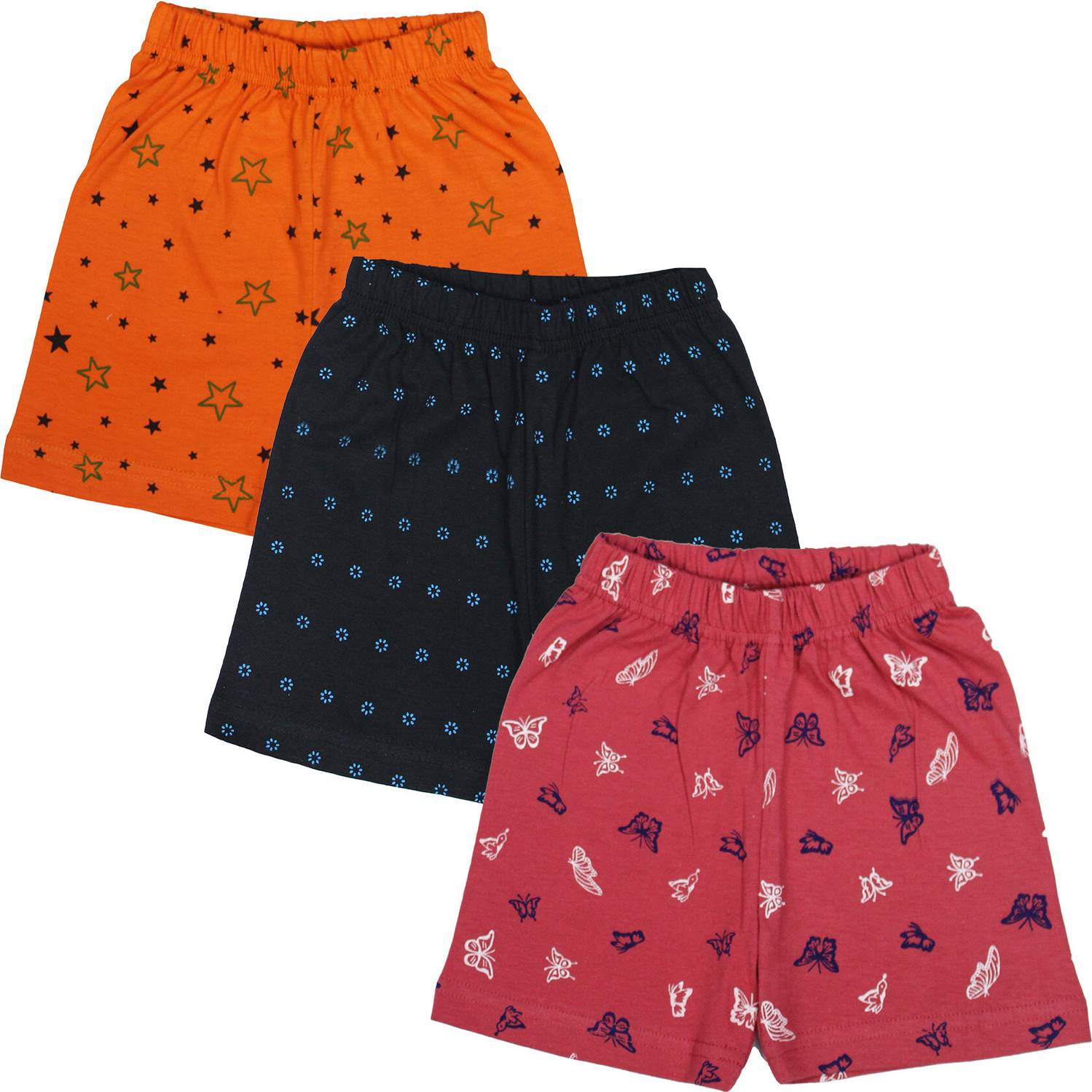 FASHA Short For Boys & Girls Casual Printed, Polka Print Pure Cotton