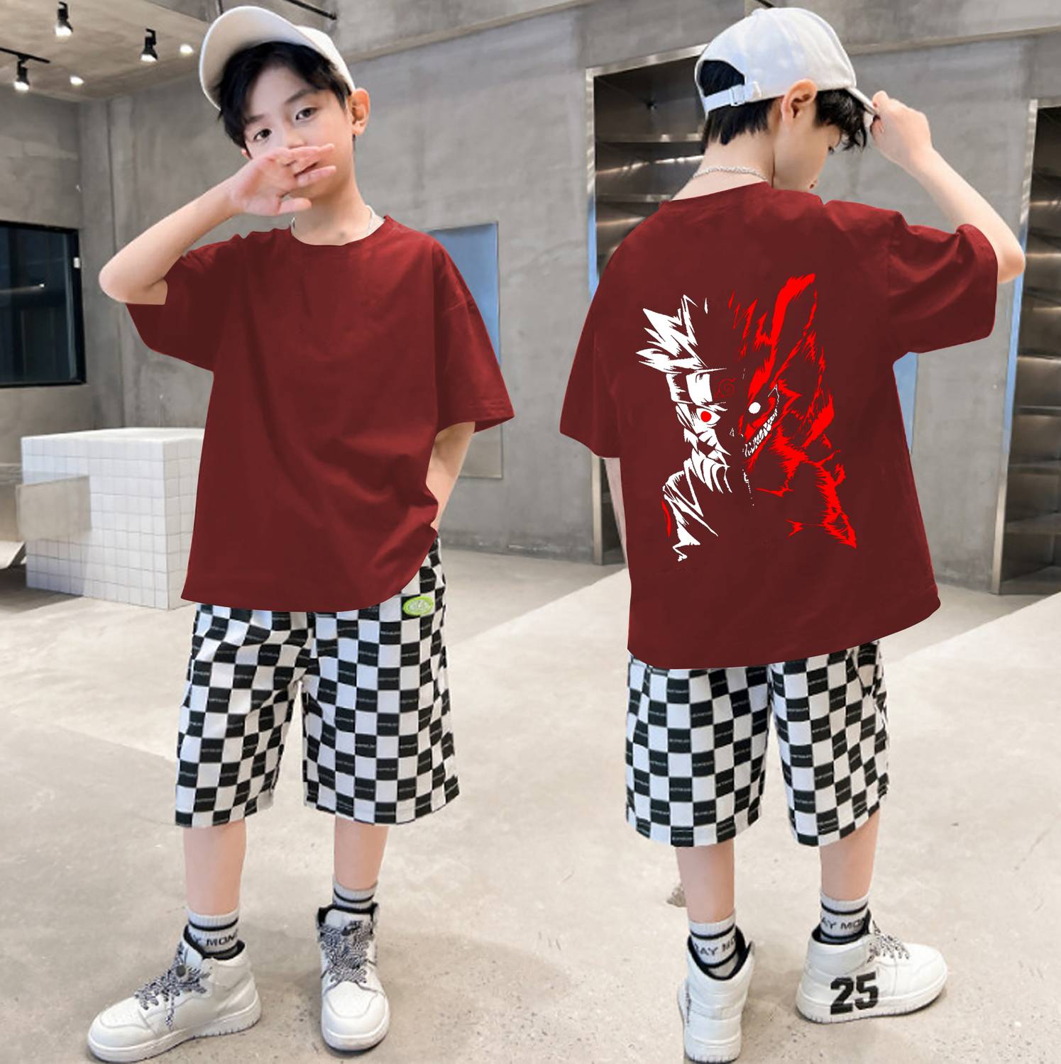 Flipkart.com | Garmix Boys Printed Cotton Blend Oversized T Shirt