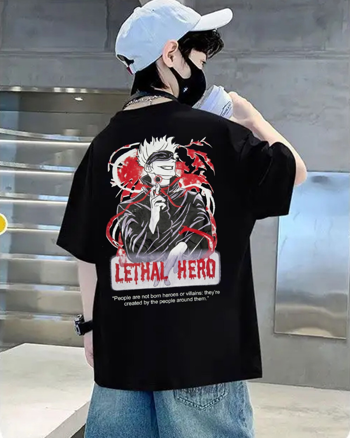 Image of InBy Boys Solid Cotton Blend Oversized T Shirt