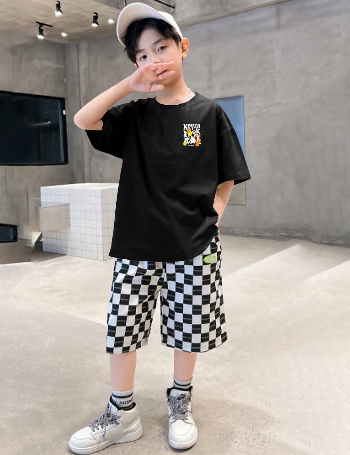 Beaumen Boys Printed Pure Cotton Oversized T Shirt