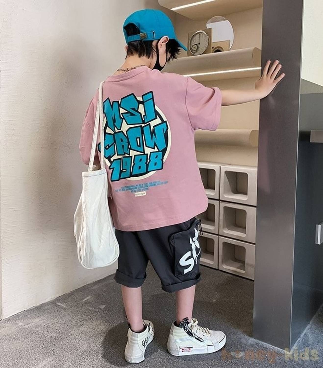 Sky Magic Boys Graphic Print Cotton Blend Oversized T Shirt