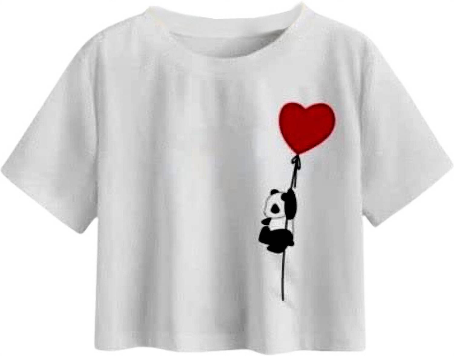 100LUCK Girls Casual Cotton Blend Crop Top