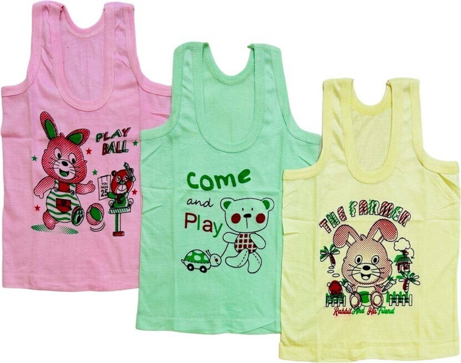 TINY HANDS Vest For Baby Boys & Baby Girls Cotton