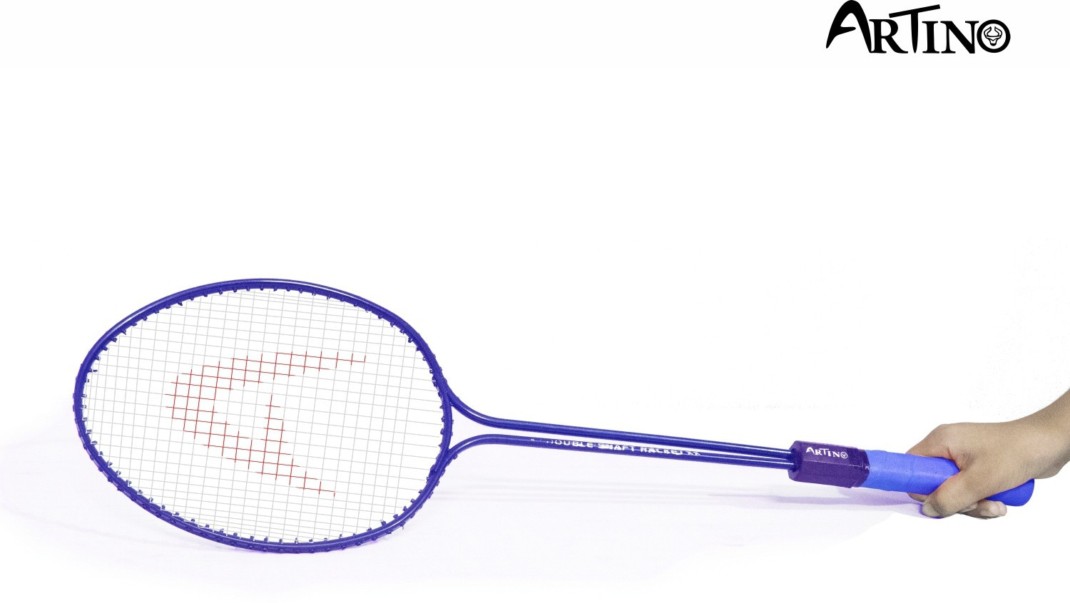 ARITNO Double Shaft Badminton Racket Set of 2 Piece with 3 Piece Nylon ...