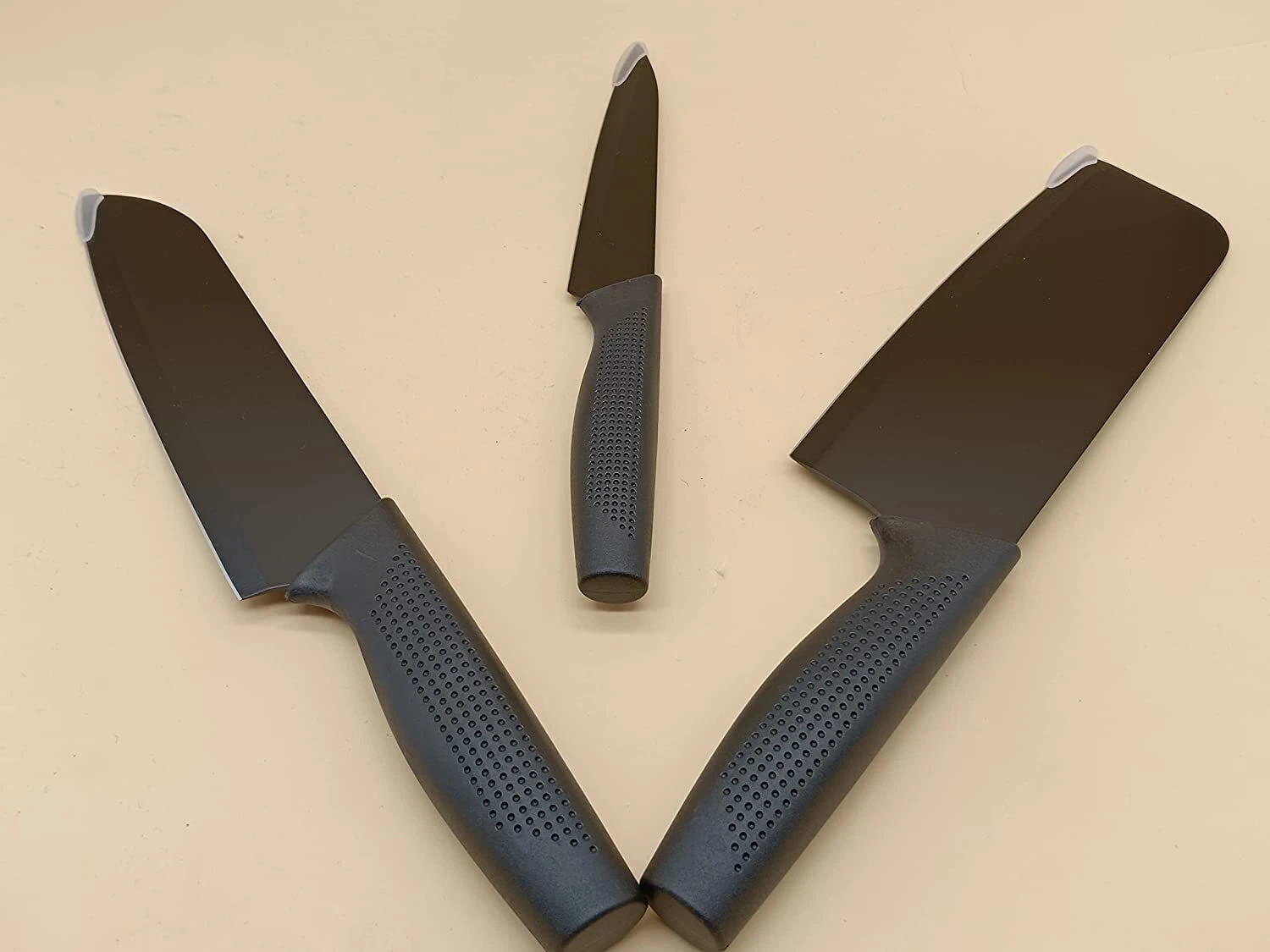 Image of Yaadgar 3 Pc Stainless Steel Knife Set High Carbon SS Ultra Sharp Butcher, Meat, Pairing, Vegetable Knife for Kitchen