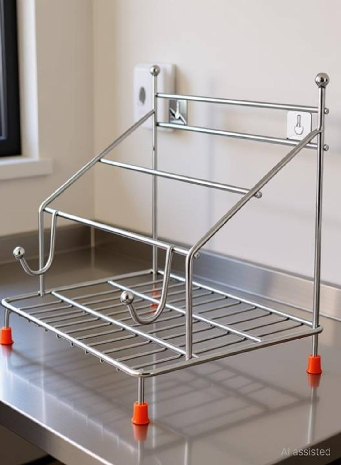BHOLA STEEL Chakla/Belan Kitchen Rack Steel Chakla Belan and Tawa Stand Rust-Free Pin Board Holder WallMount 4 in1 Holder