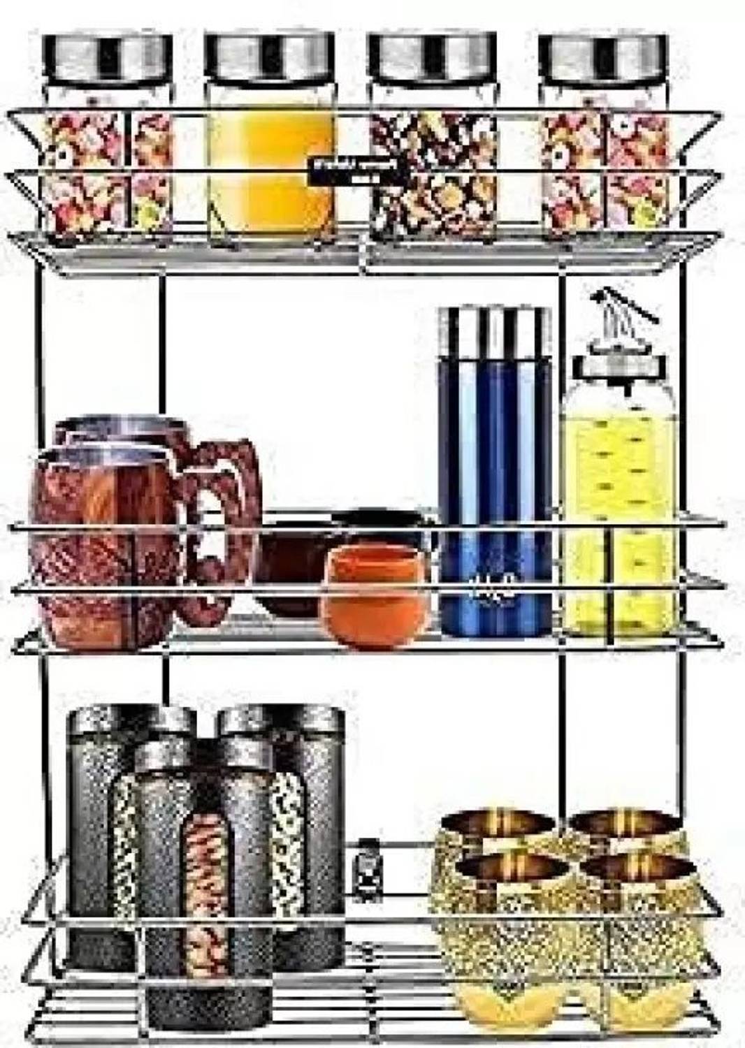 Value Adds Value Adds presents a stainless steel 3 layer Containers Kitchen Rack - Image 4