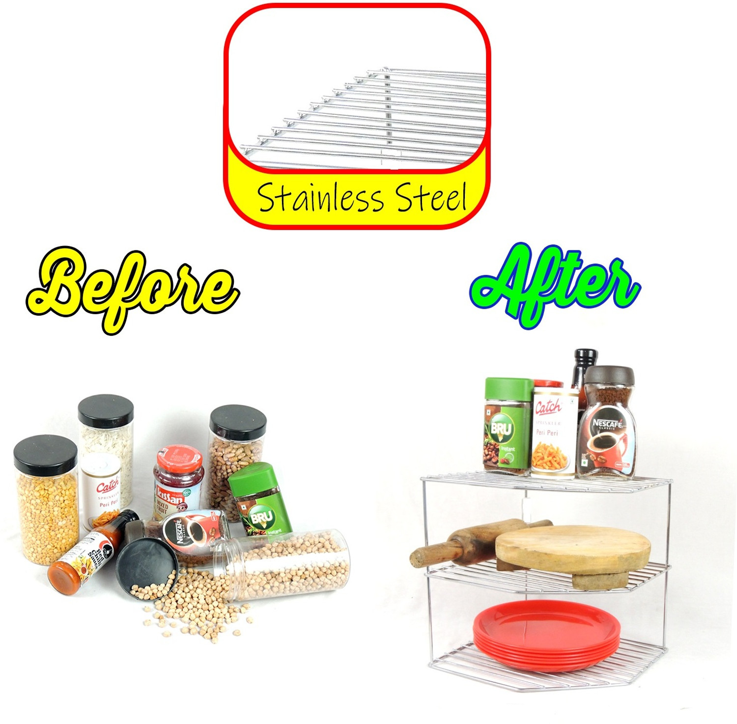 Image of Young wolf Containers Kitchen Rack Steel