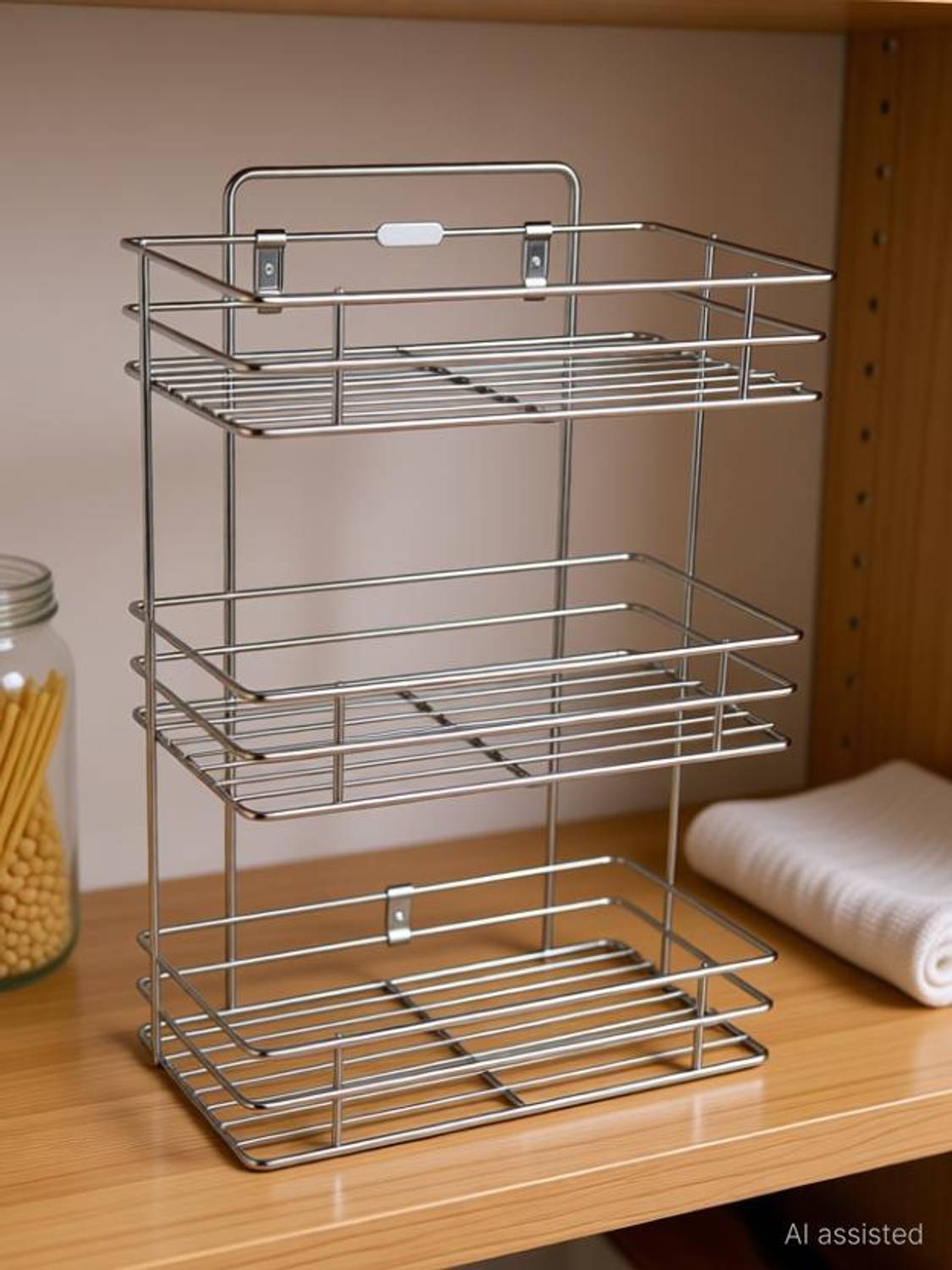 Value Stainless Steel 3 Layer Kitchen Rack - Image 1