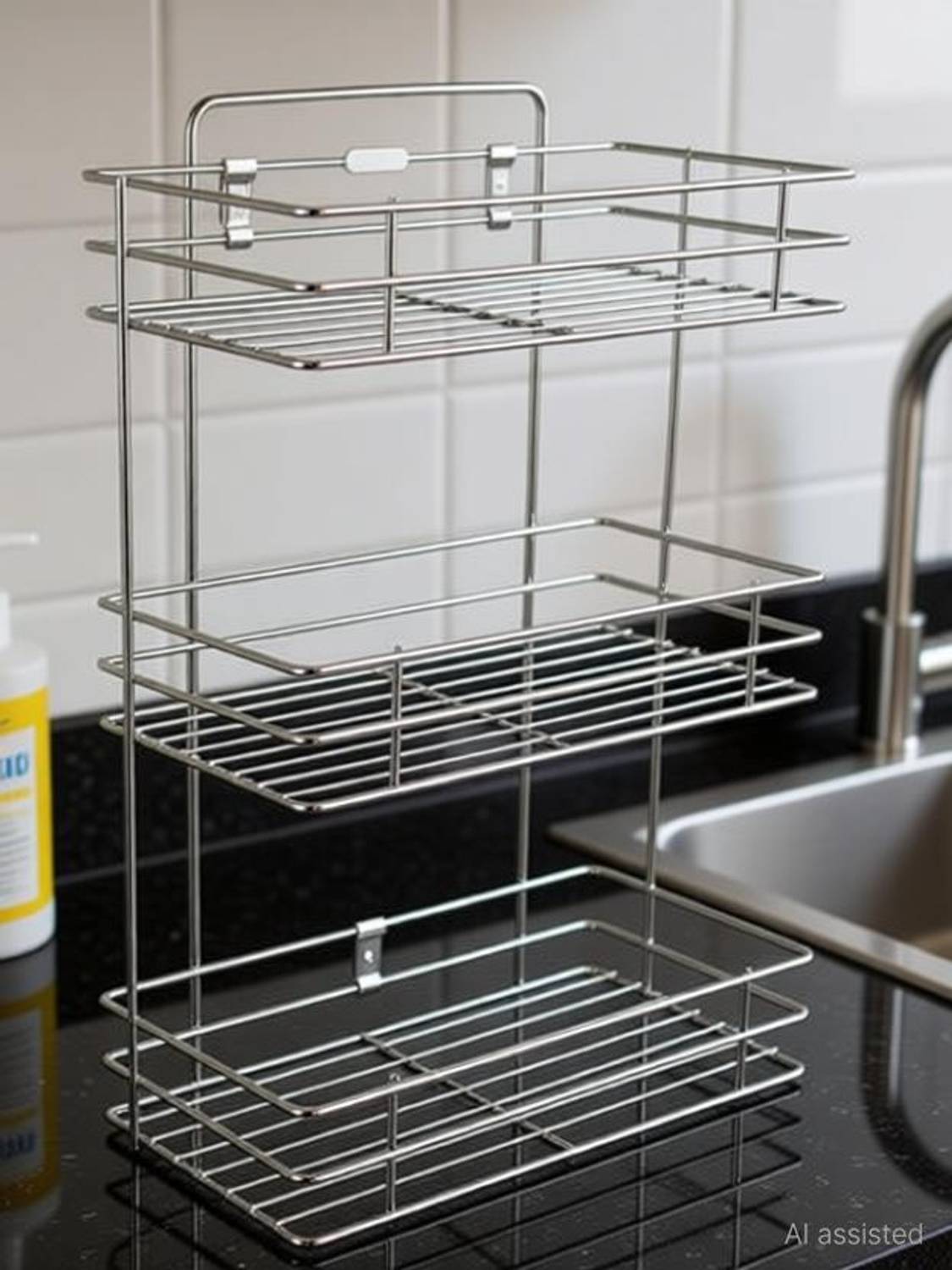 Value Stainless Steel 3 Layer Kitchen Rack - Image 2