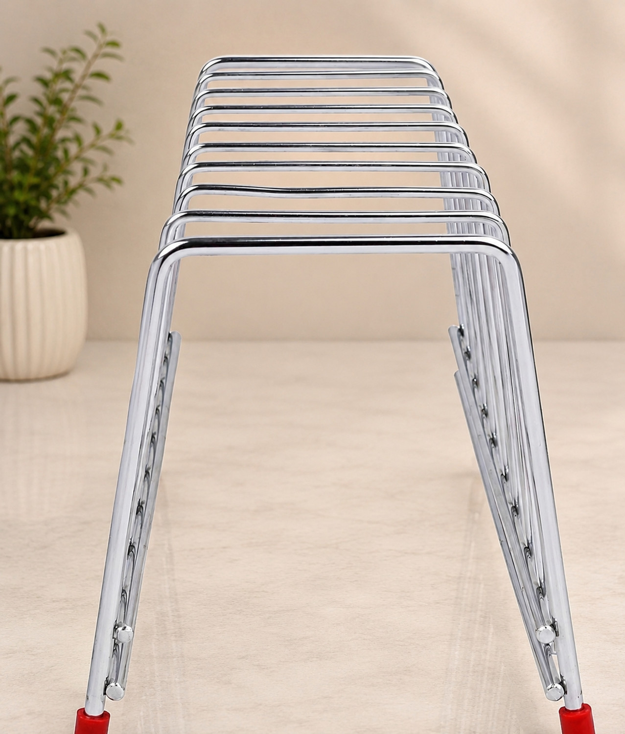 Image of Nexyra Plate Kitchen Rack Steel Plate Stand For Kitchen With 9 Slots, Plate Holder For Kitchen And Dining