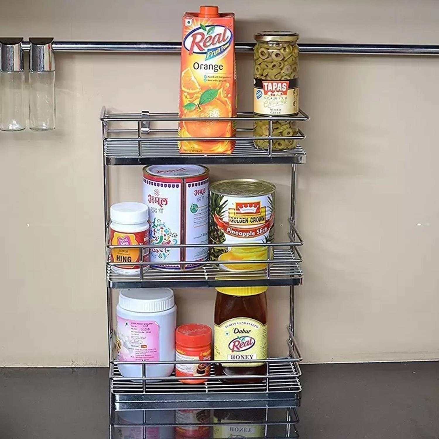 Value Stainless Steel 3 Layer Kitchen Rack - Image 5