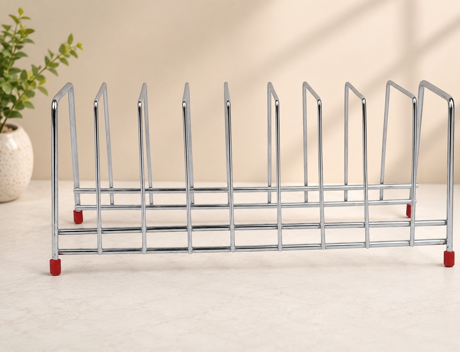 Image of Nexyra Plate Kitchen Rack Steel Plate Stand For Kitchen With 9 Slots, Plate Holder For Kitchen And Dining