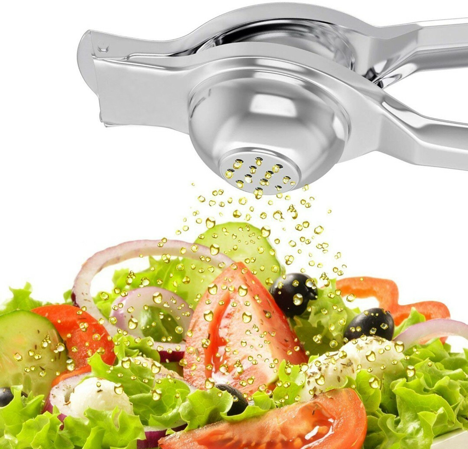 Image of OC9 Steel Lemon Squeezer & Cheese Grater & Whisk & Potato Masher & Chimta Kitchen Tool Set