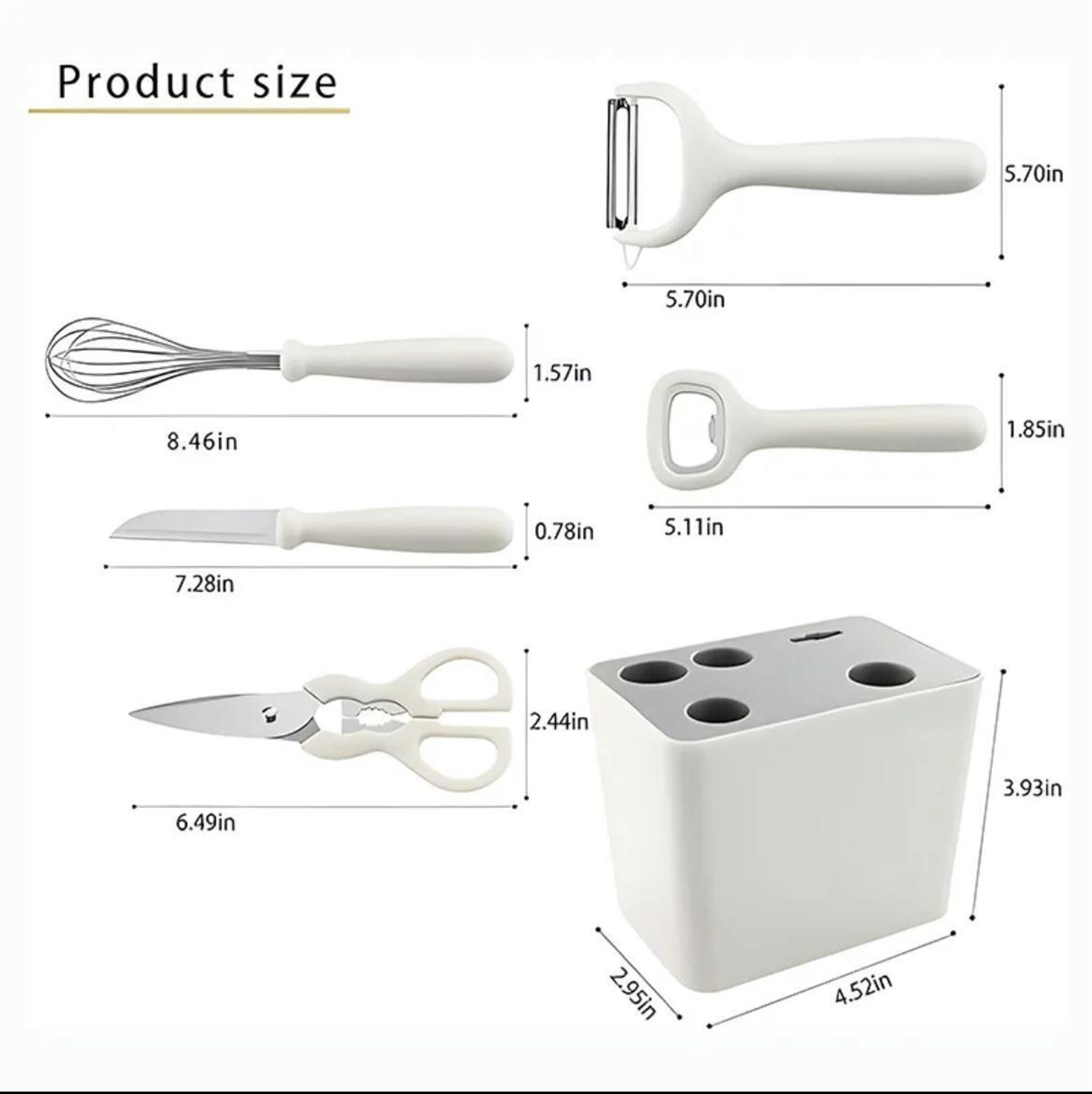 Image of DnD Enterprise Utensils Set Paring Knife Whisk Bottle Opener Peeler Kitchen Gadgets Set Kitchen Tool Set