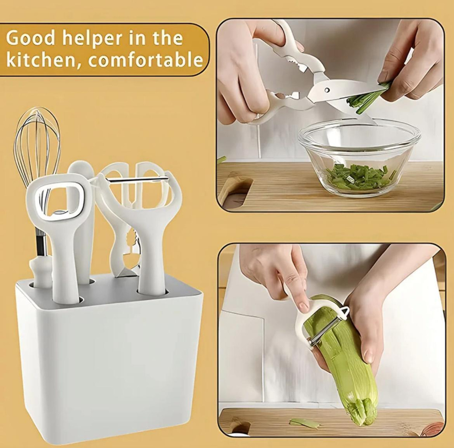 Image of DnD Enterprise Utensils Set Paring Knife Whisk Bottle Opener Peeler Kitchen Gadgets Set Kitchen Tool Set