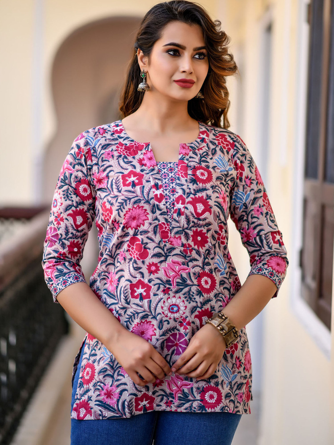 Image of Kairab Women Printed Flared Kurta