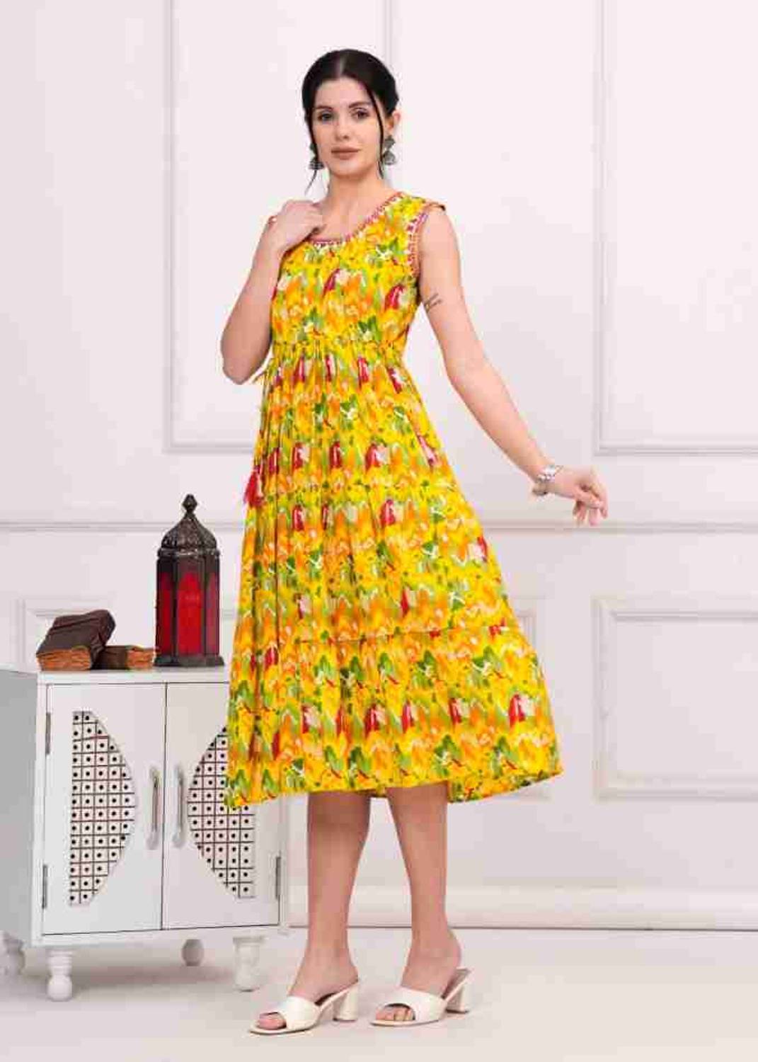 Bhavika Enterprises Printed Anarkali Kurta, Bottom & Dupatta Set