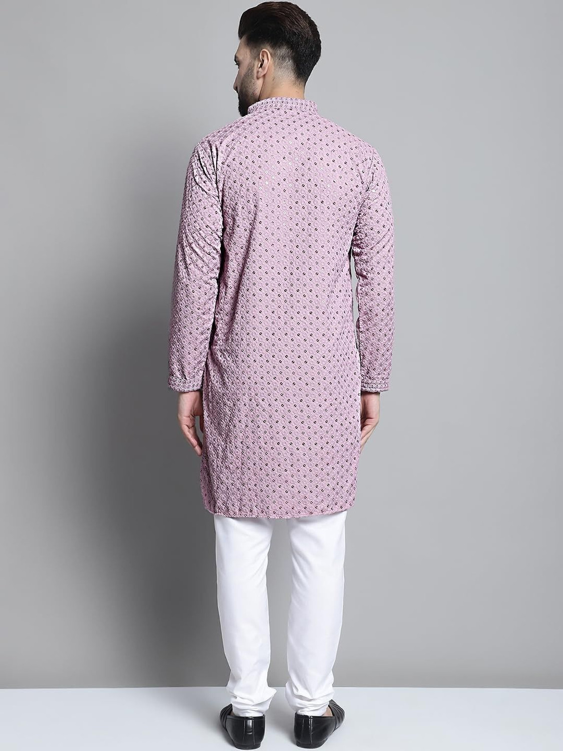 Image of ALMORA Men Embellished Straight Kurta