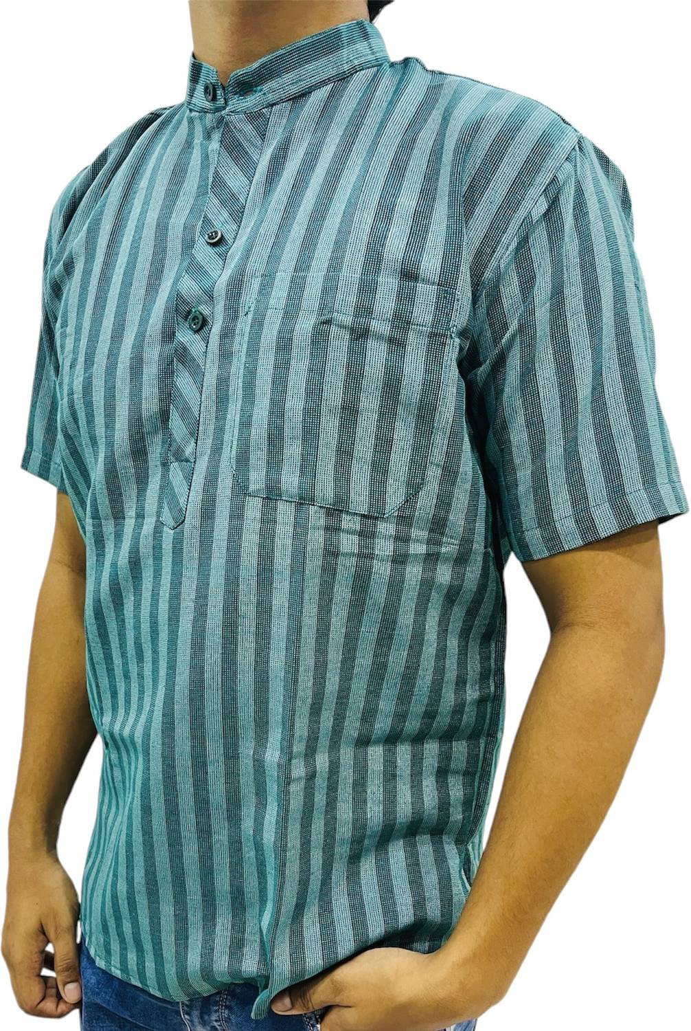 MSF Men Striped Straight Kurta