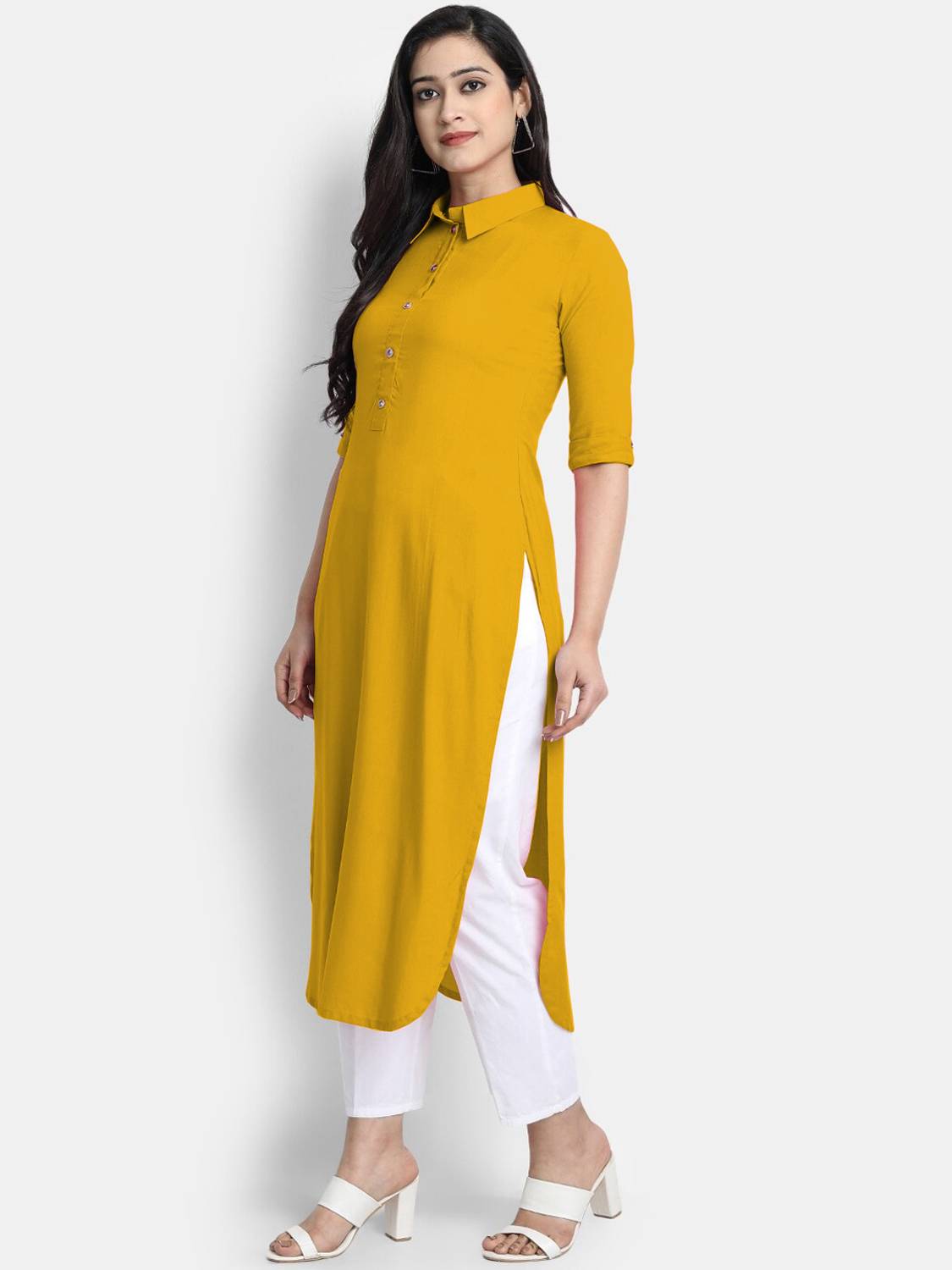 AMAR FAB TAX Women Solid Straight Kurta