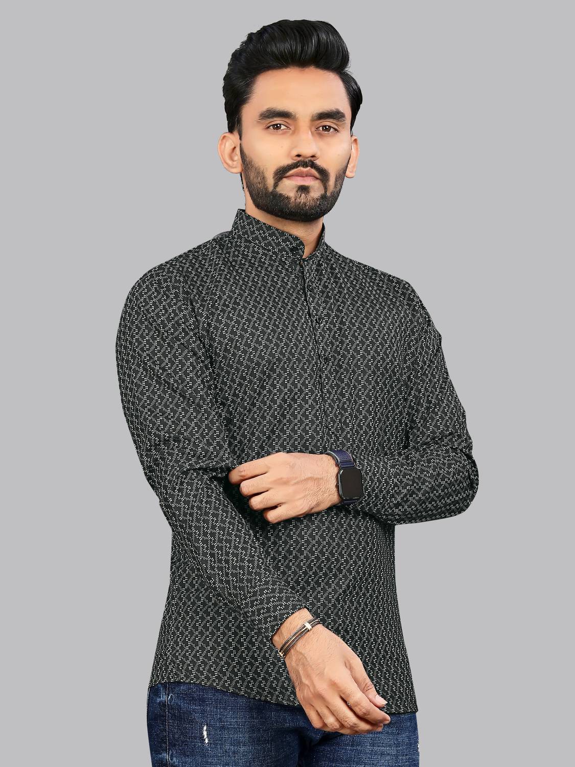 Smartyfashion Men Printed Straight Kurta