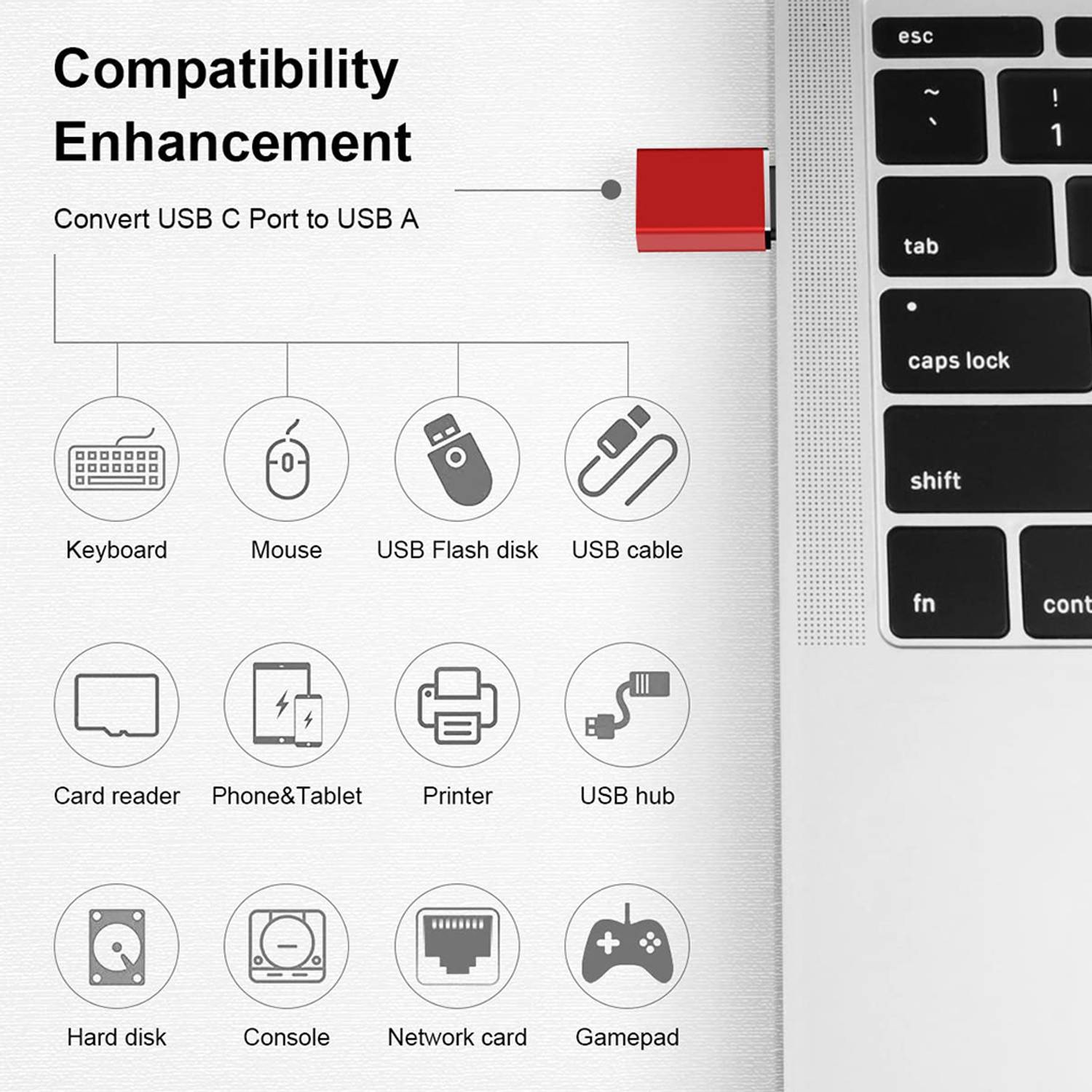 SKOG Wired Keyboard and Mouse Combo with USB Hub - Image 3