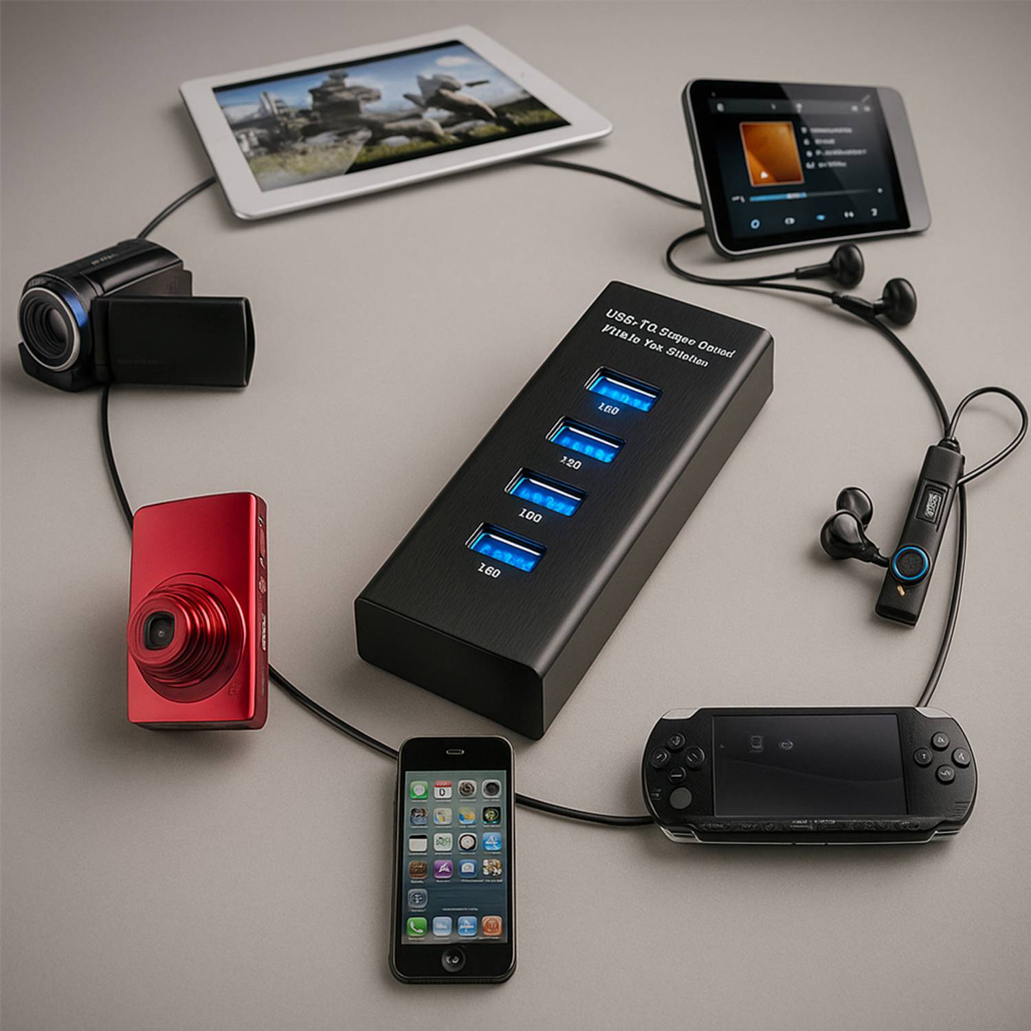 SKOG Mouse, Keyboard, Pad, USB Hub Combo Set - Image 5