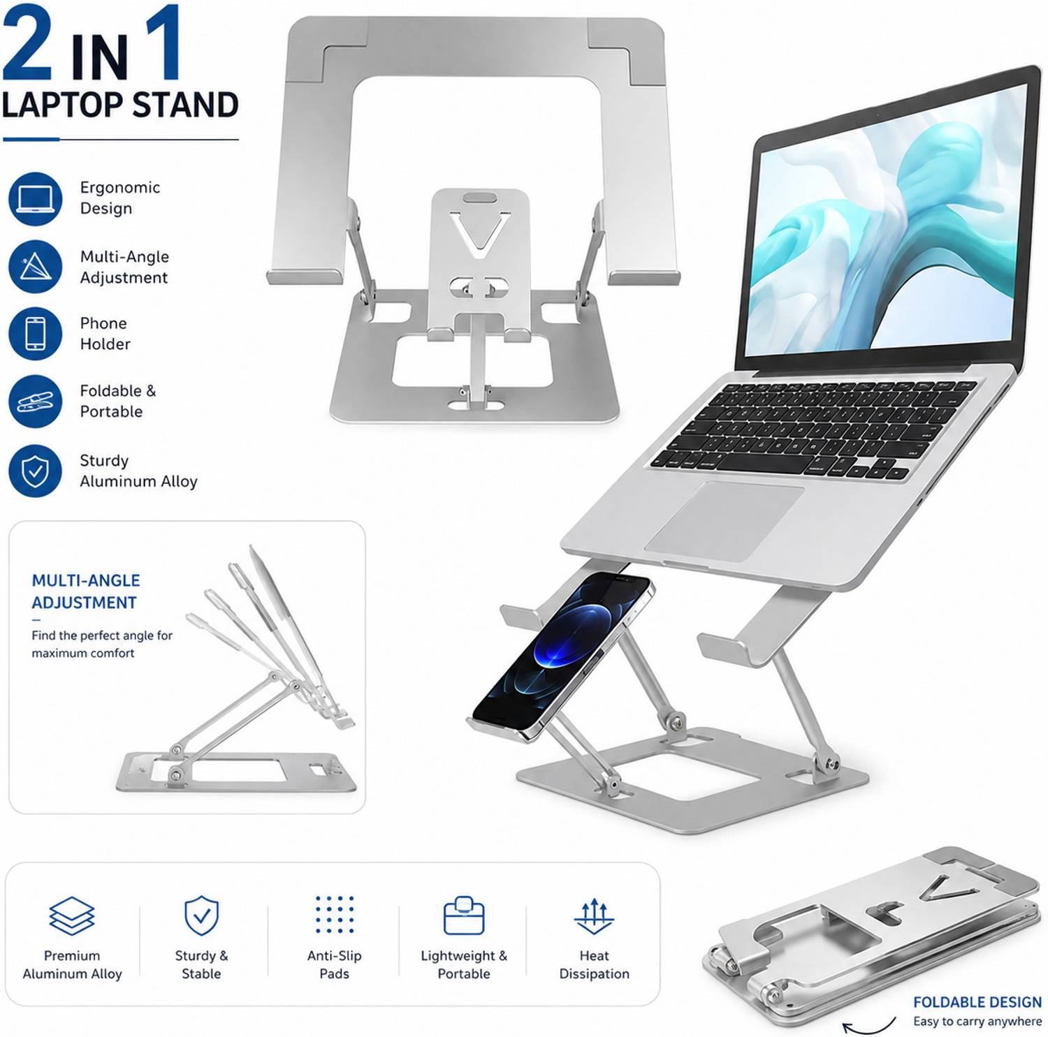 AAMS Laptop Stand for Desk Use - Image 2
