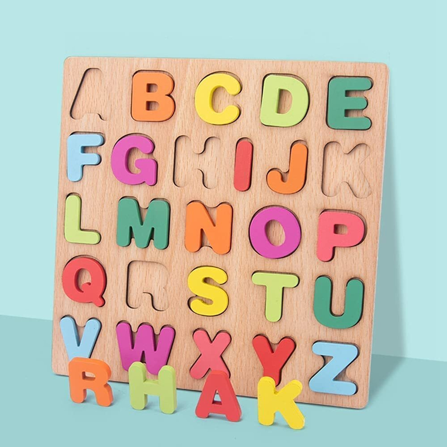 Image of Easymart Baby Wooden Learning Educational Toy ABCD Board for Kids