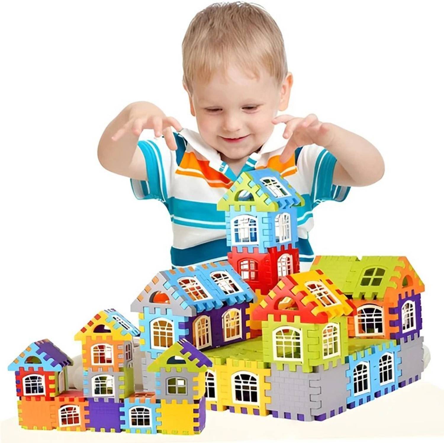 Alafi Educational Wholesale Plastic Building Block Sets for Kid in Storage Box Puzzle
