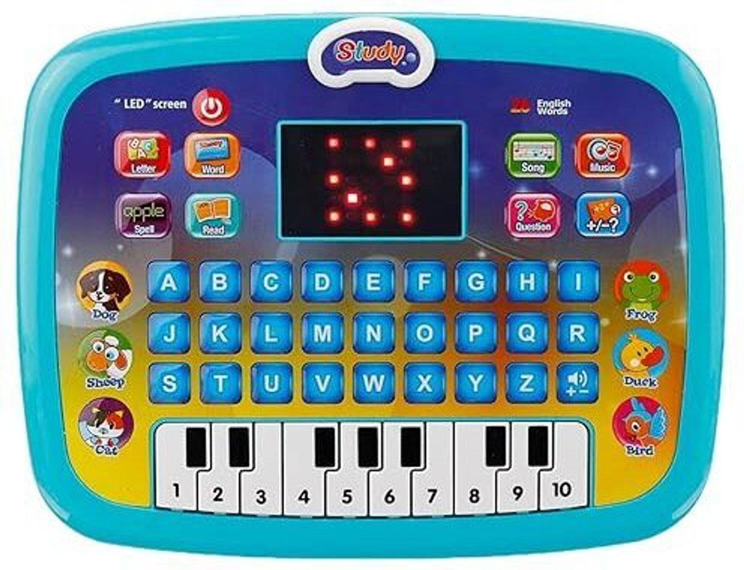 Image of AHYRA Educational Learning Kids Laptop Tablet Plus Piano with led Screen Music Fun Toy