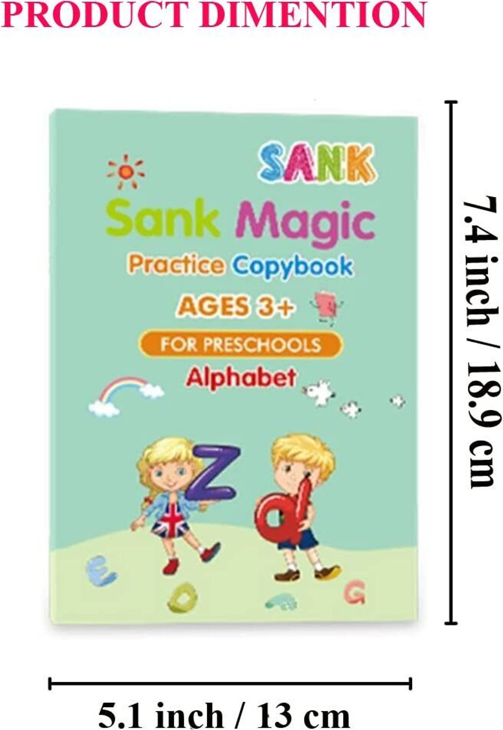 Image of Kendora Magic Practice Copybook Set for Kids 3+ | 4 Books, Pen, Refills & Grip