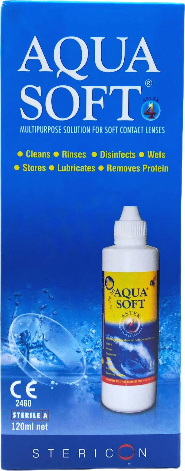 AQUASOFT MultiPurpose Cleaning Solution For Soft Contact Lenses