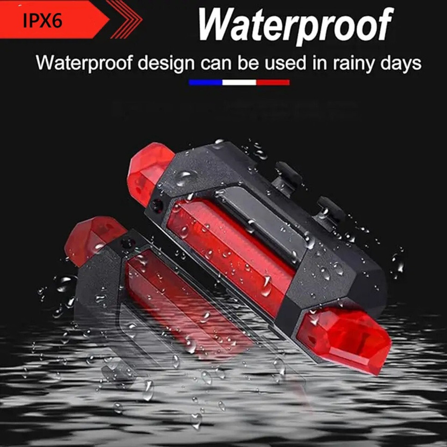 Image of HighRider USB Rechargeable LED Cycle Light Rear Tail Light (Red) LED Spot Light