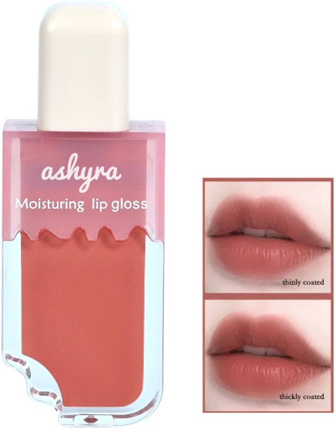 Ashyra Hydrating Lip Gloss – Nude Shade with Glossy Effect (Pack of 1)