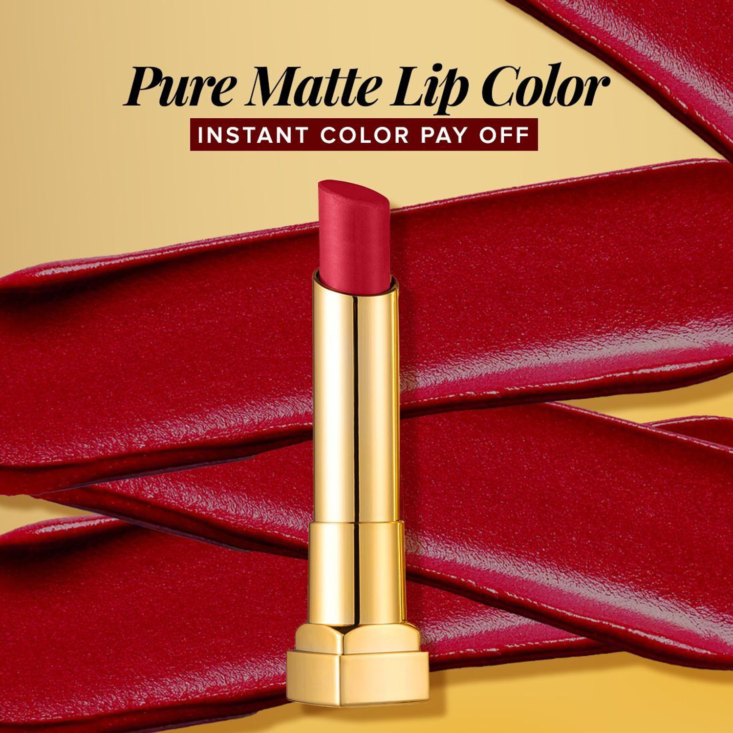Image of COLORESSENCE Pure Matte Lipstick |Waterproof & Longlasting|Highly Pigmented |Gold Range V7