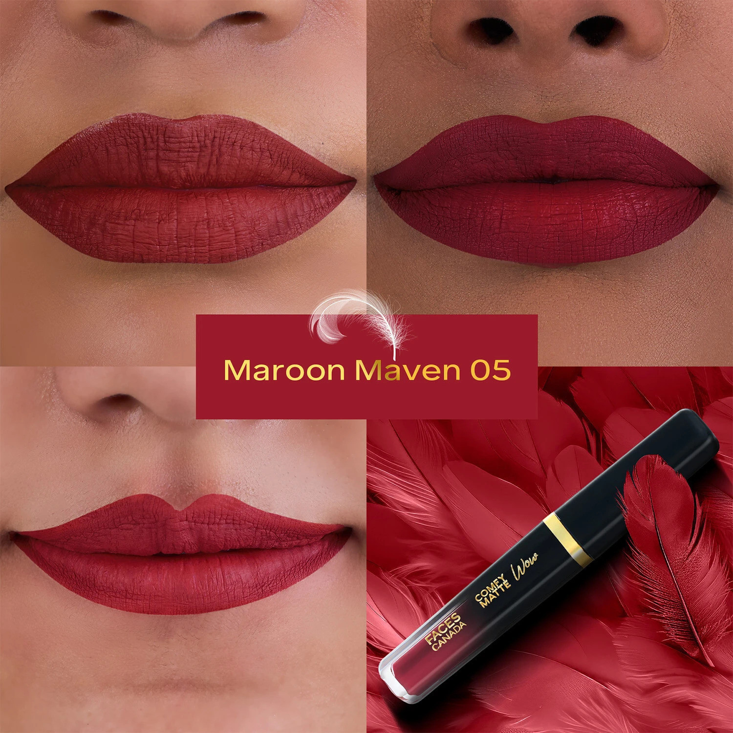Image of FACES CANADA Comfy Matte Wow Liquid Lipstick - Bold Girl Era| Combo Set of 2 | Waterproof |