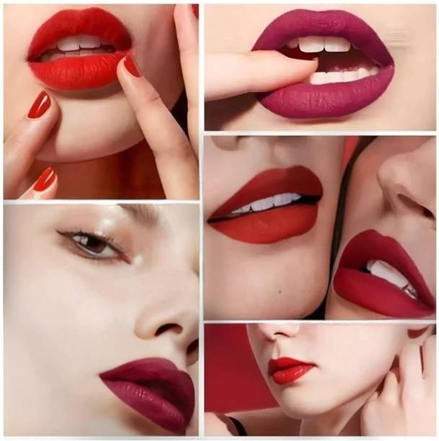 Image of KENAJOT Red Matte Liquid Lipstick Kit for Women