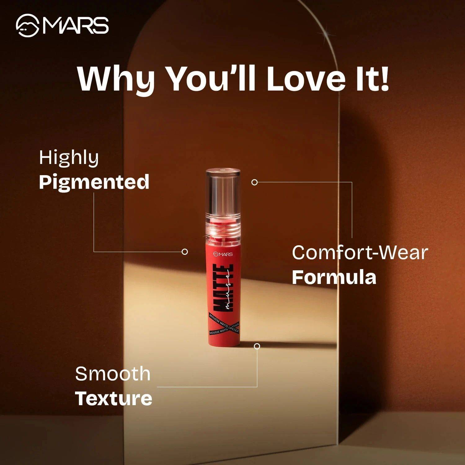 MARS Matte Muse Mousse Lipstick 3 ml - Image 2