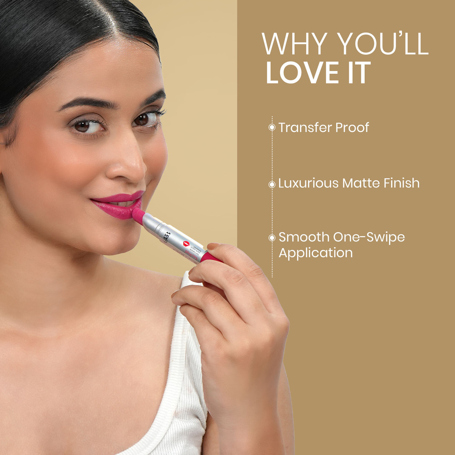 Image of Beauty Berry Kiss Proof Long Lasting Non Transfer Creamy Matte Lipstick