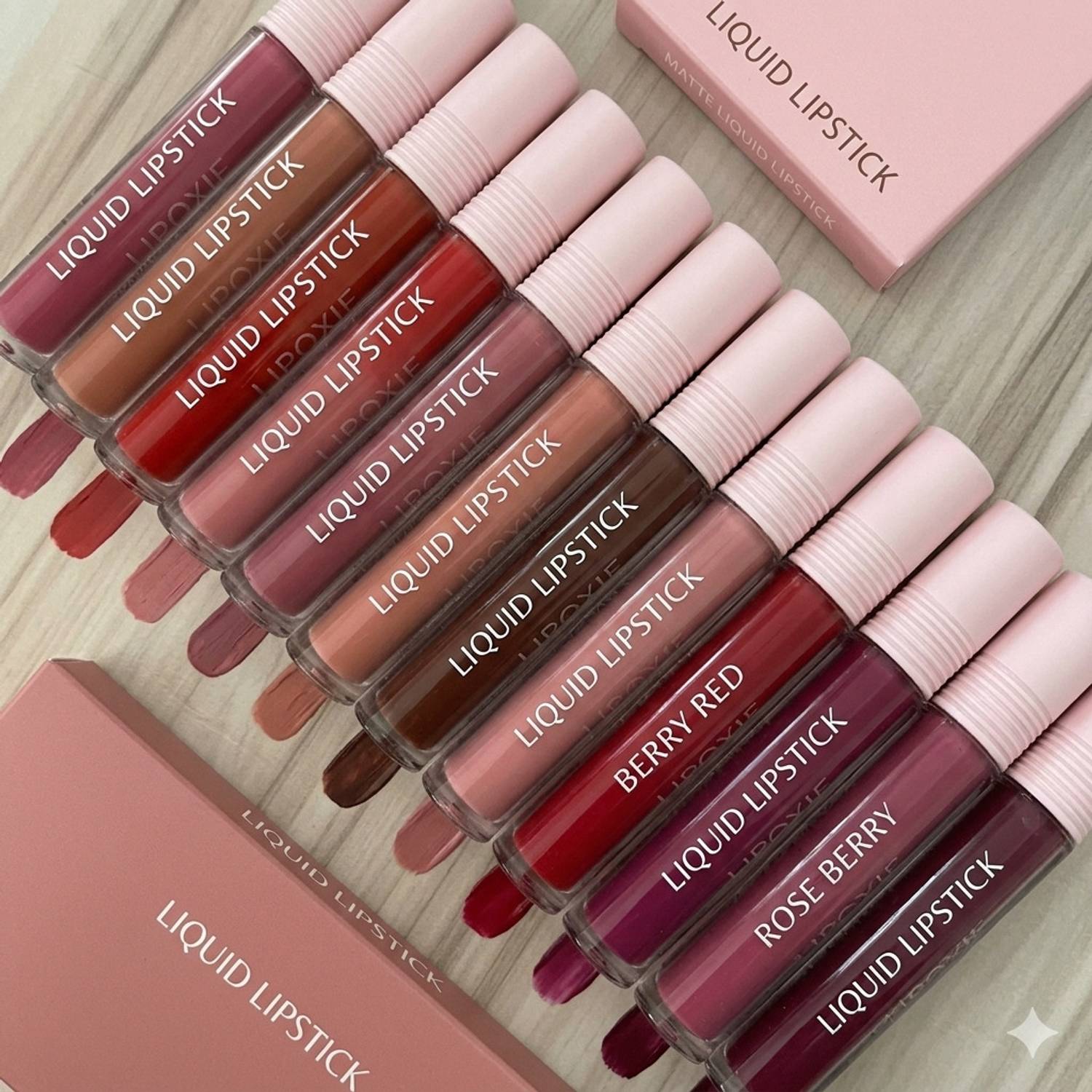 LIPOXIE Liquid Matte Mini Lipstick Pack of 12 - Image 1
